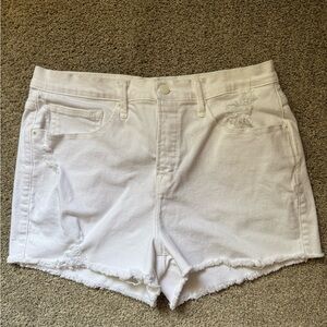 Good American White Distressed Jean Shorts - size 8/29